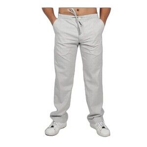NWT J. FERRAR Men’s Big & Tall Light  Woven Pattern Pants Light Gray (S) #333